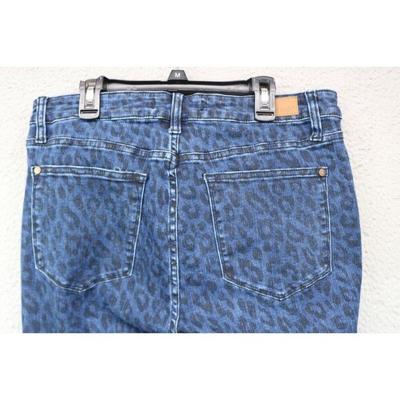 Blue Leopard Print Women Jeans - Picture 13 of 13